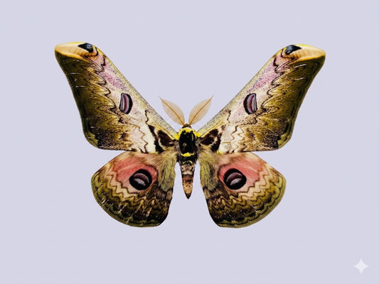 Saturnia zuleika Silk Moth Specimen A1 | Real Dried Moth | Entomology, Framing, Taxidermy Decor
